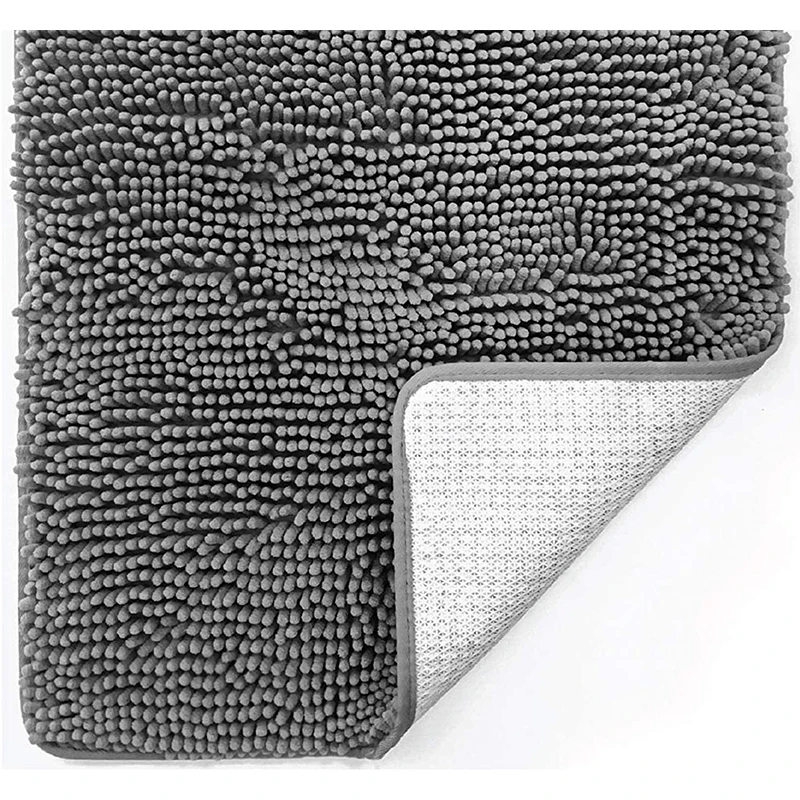 Water absorbent rug chenille bath mat 2 piece bath rug flooring rug chenille doormat chenille bathmat