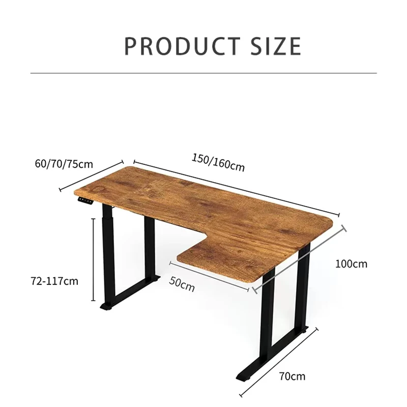 Double Motor Office Height Adjustable Computer Desk Home Use Lifting PC Table High Quality Ergonomic Sit Stand Desk