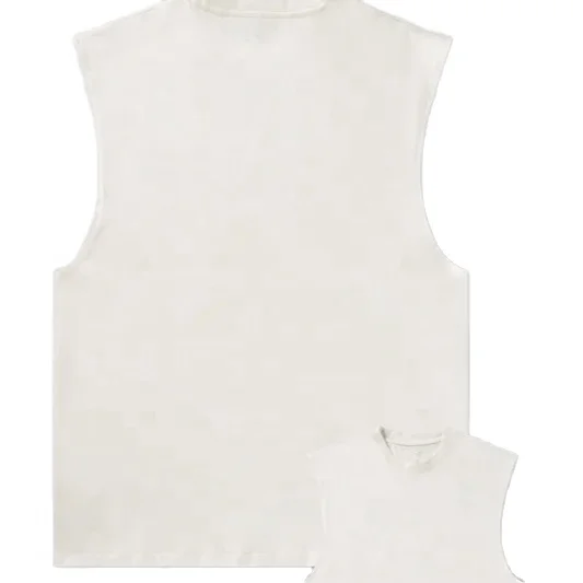 custom big brand unisex cotton tank tops stringer Threaded vest
