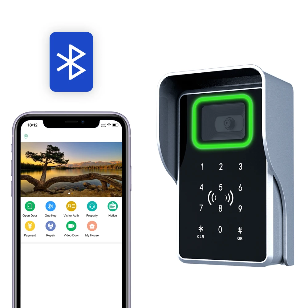 4G Ethernet cable  QR Code Scanner RFID card reader keypad Outdoor Access Control  QR code card reader