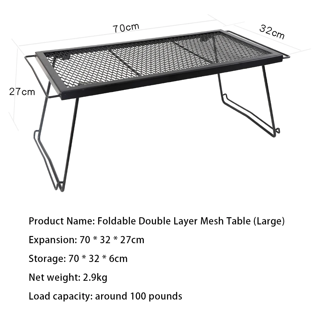Folding Tables Camping Portable Barbecue Net Table Outdoor Hiking Picnic Table