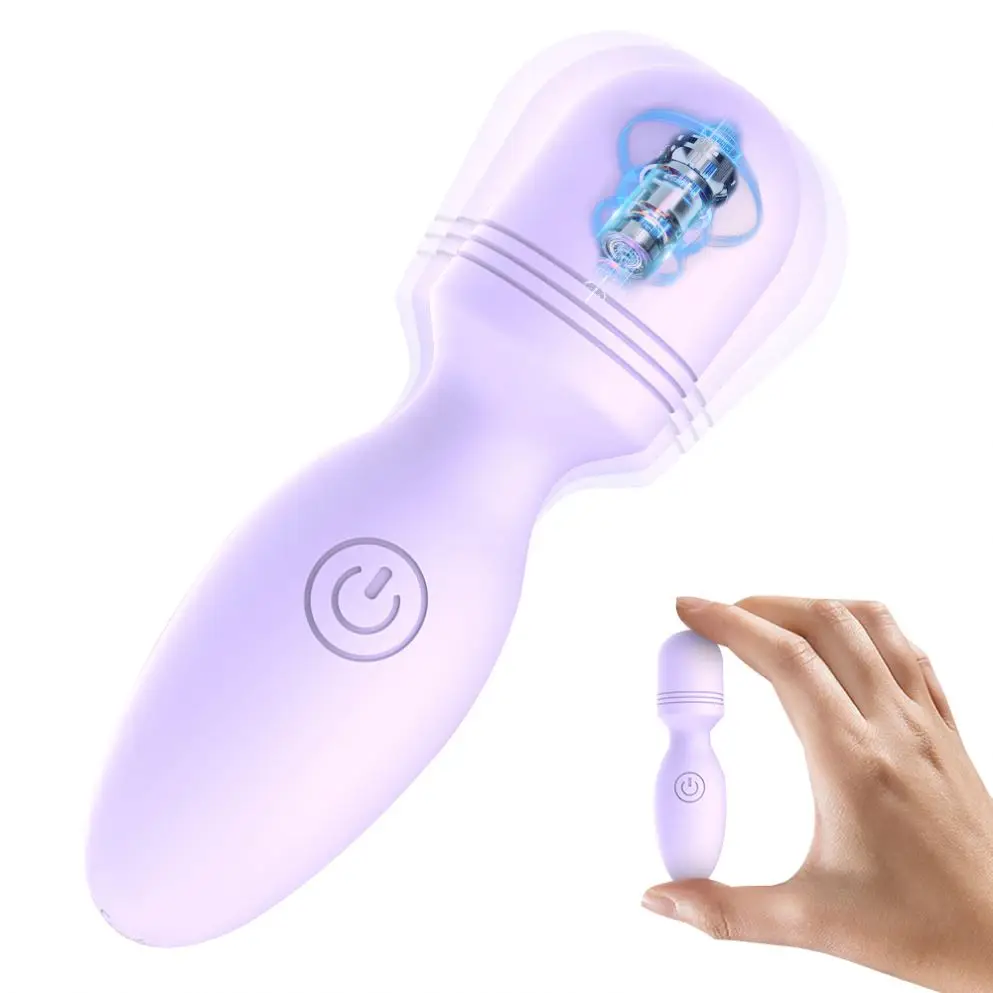 Amazon OEM/ODM Mini Personal Adult Toys Electric Handheld AV Wand Massager Dildo Vibrator 10-frequency vibration Sex Toys Women