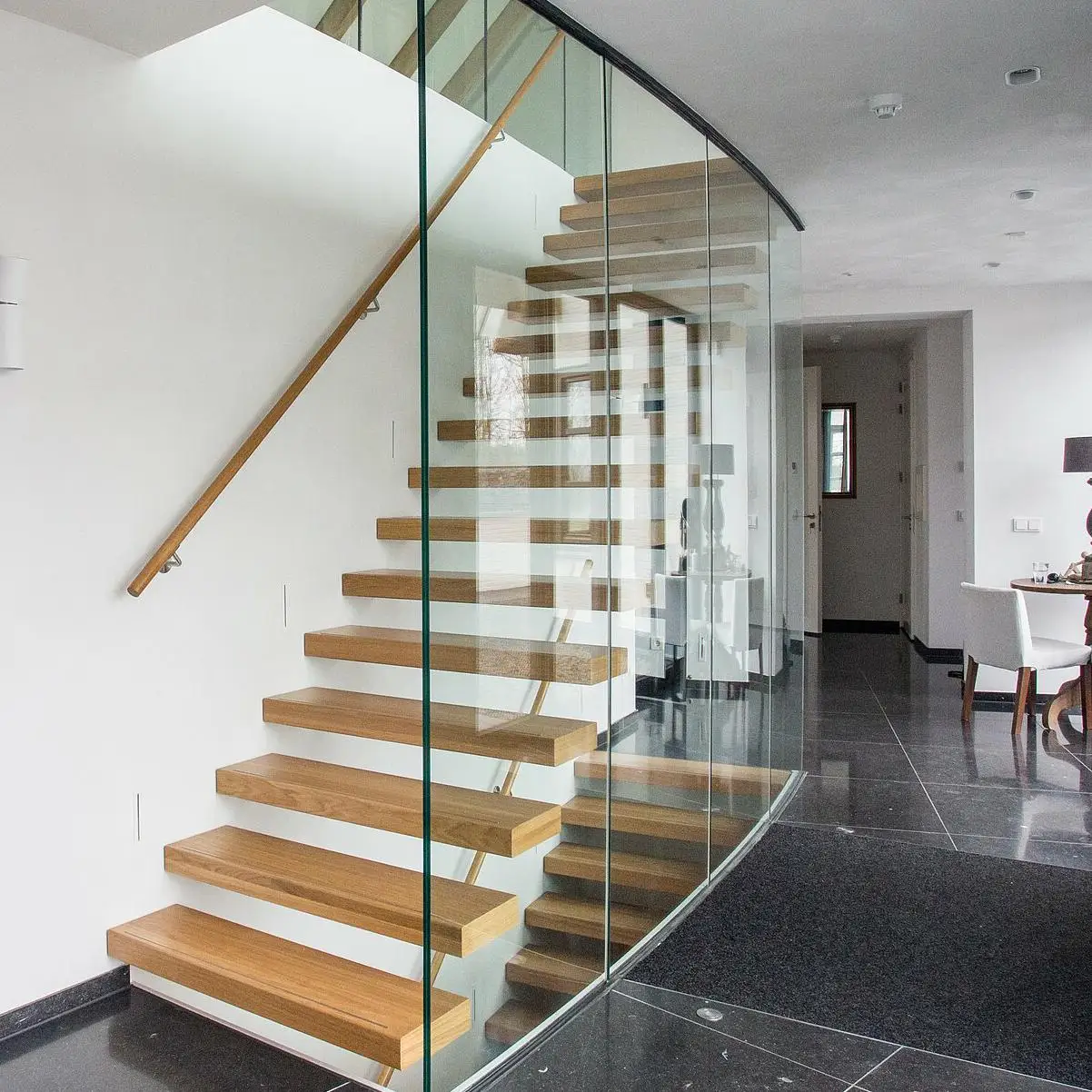 DB Modern Popular Style Apartment Carbon Steel or Stainless Steel304 Floating Stairs Beam Straight Stairs for America