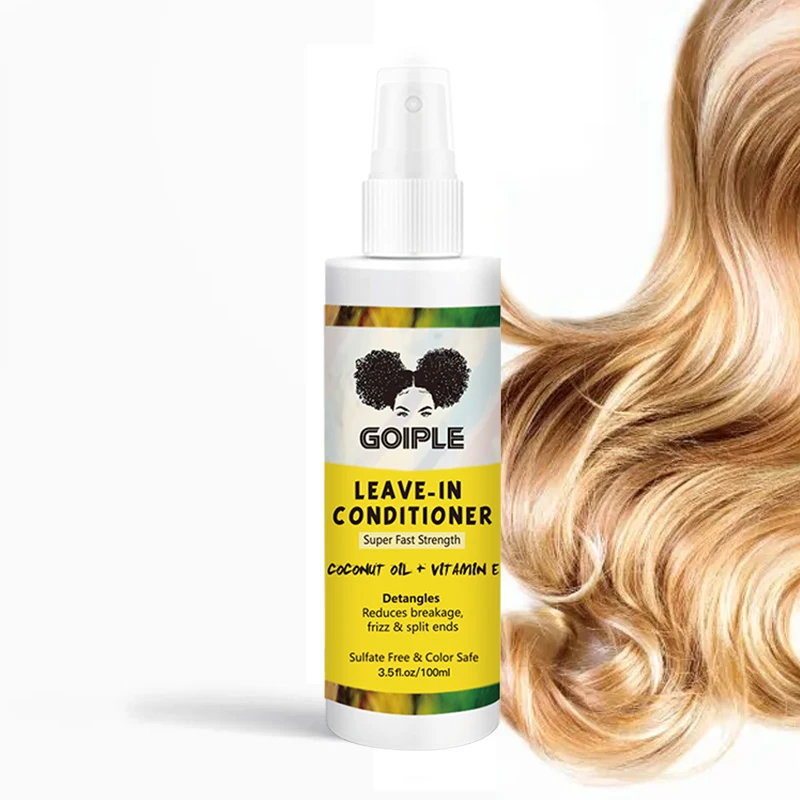 Wholesale Natural Tea Tree Hair Detangler Leave-In Cream Spray African Hair Serum Leave In Conditioner Milk Spray for Curly