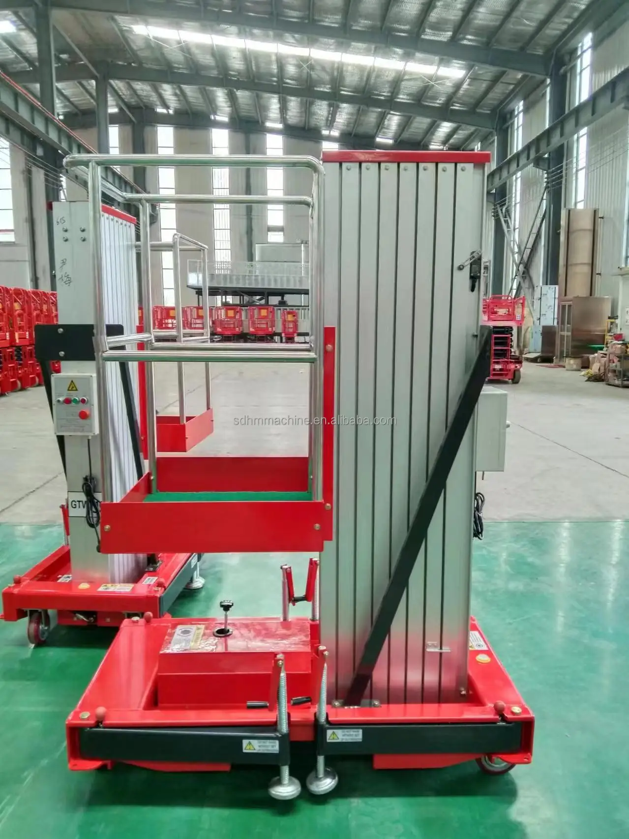 4-10m Height good quality aluminum single mast vertical one man lift tables