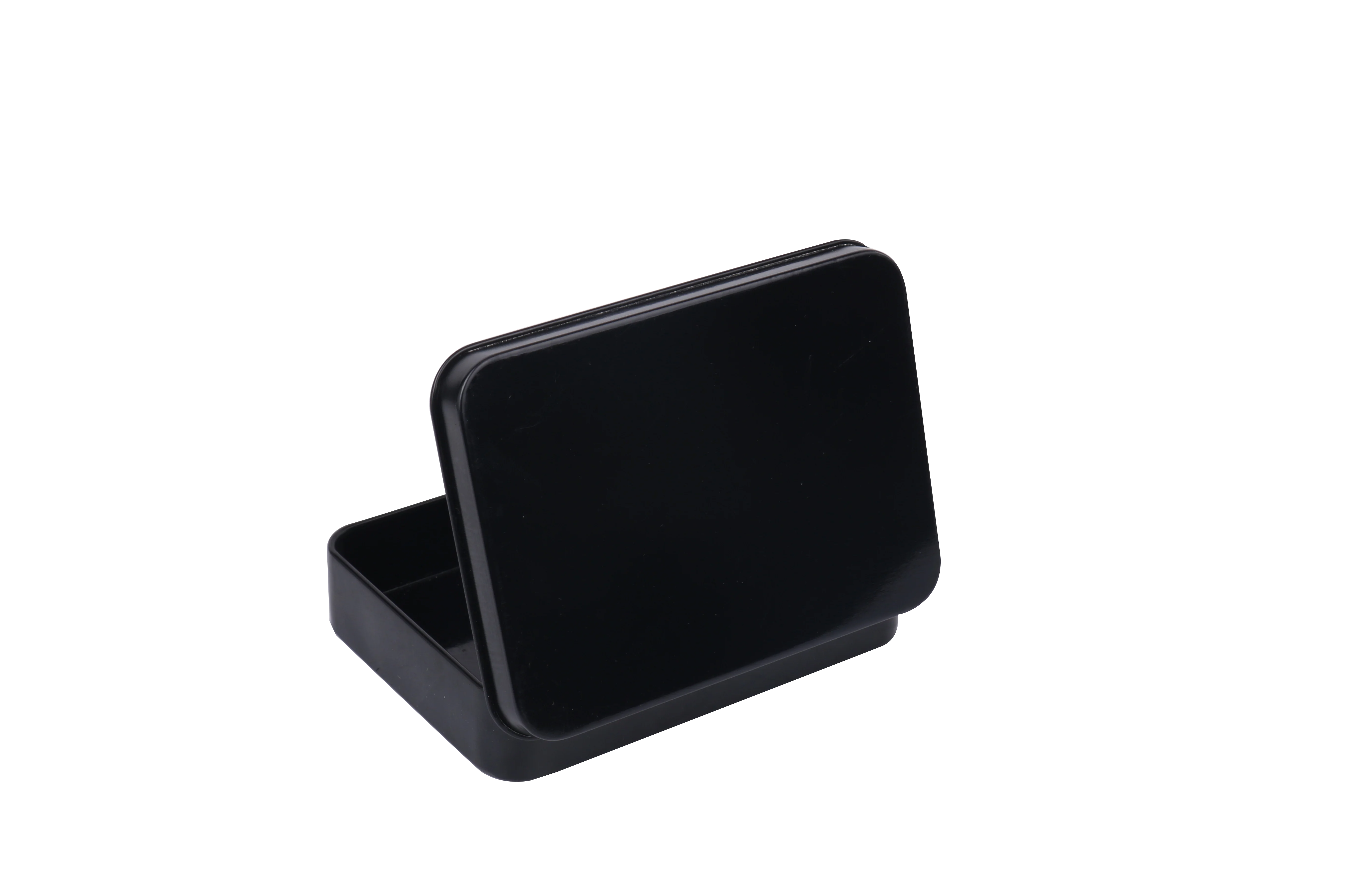 
High quality customized small square matte black tin box 