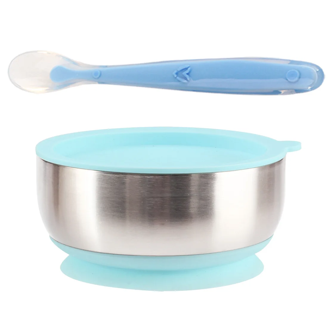 New Arrival BPA Free Stainless Steel Baby Bowl With Silicone Suction And Storage Lids Set Baby Toddler Feeding For Baby