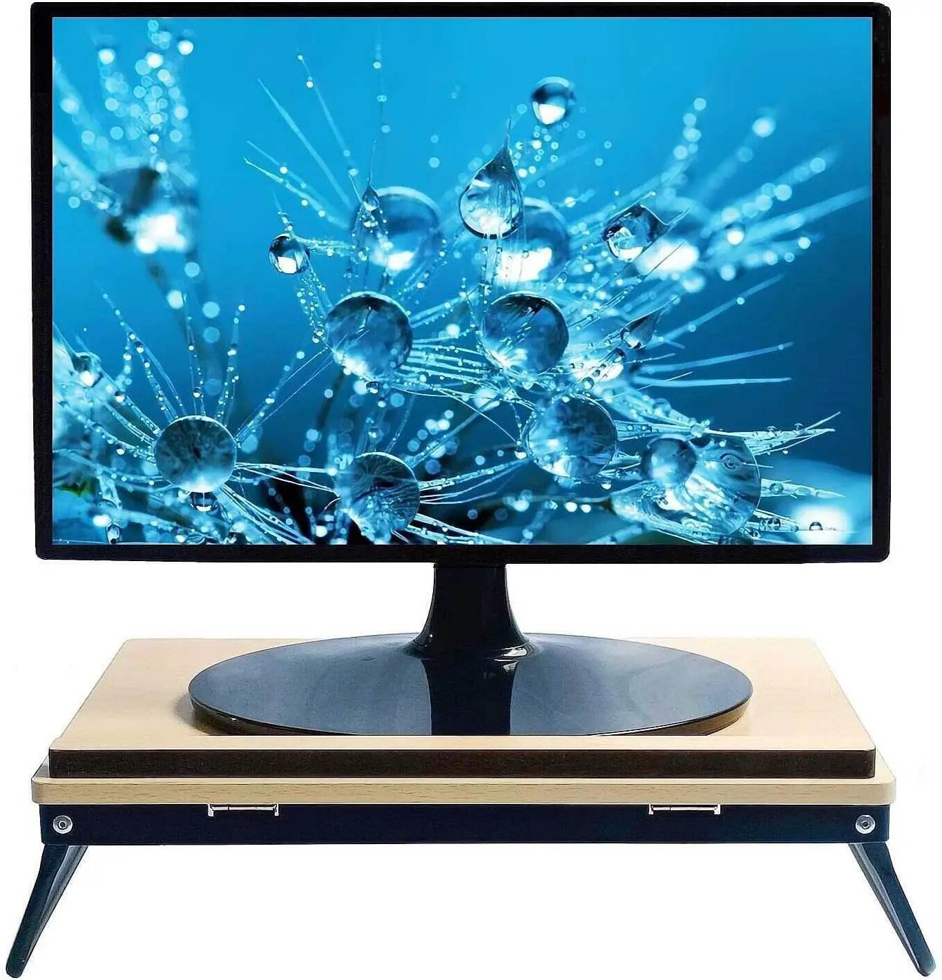 Wooden Laptop Stand for Desk Compatible with 10 to14 Inches Notebook Computer Also Be Used to Computer Monitor Riser Stand