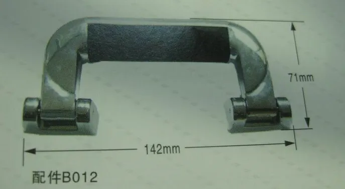 black ABS plastic case handle