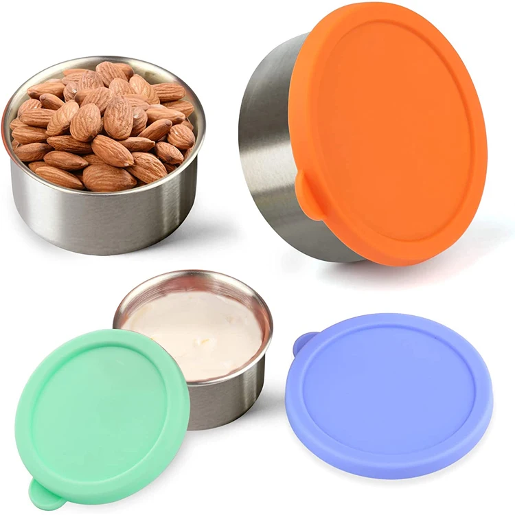 Stainless Steel Lunch Containers Leakproof Silicone Lids Stainless Steel Food Containers Lids Cover