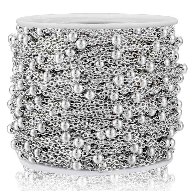 Оптовая продажа дизайнерские серебряные бусины «своими руками» женские Украшения и аксессуары из нержавеющей стали ожерелье бусин