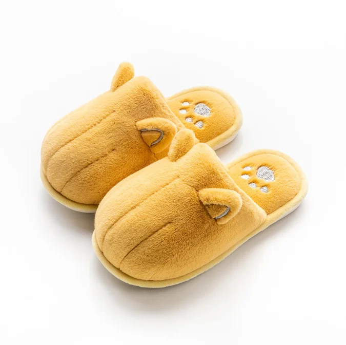Cloth art plush cotton slippers lovely female winter non-slip lovers home warm home indoor cotton-padded shoes