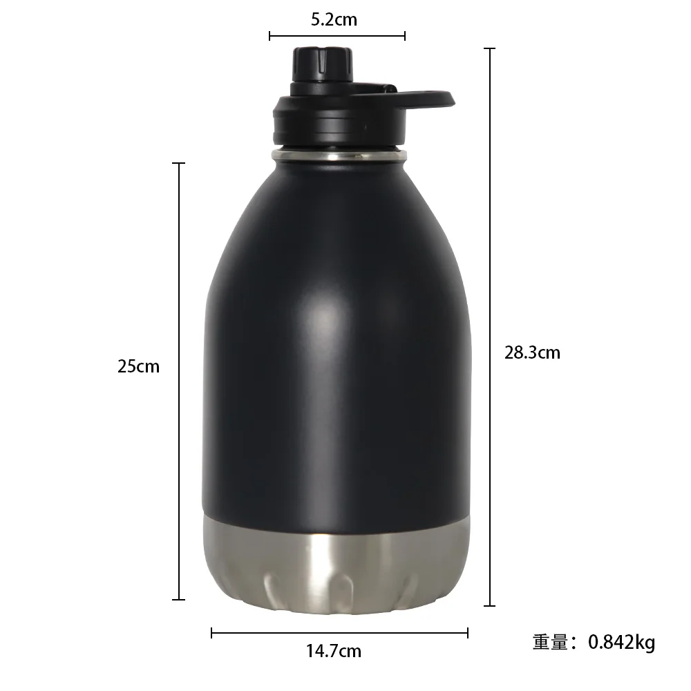 Outdoor Insulated Growler 64 OZ Stainless Steel Big Beer Beer Growler Wine Thermal Jug
