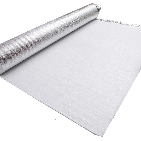EPE fireproof foam acoustic underlayment 3mm for laminate floor with PE film