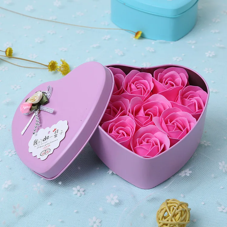 Decorative flowers 9 Rose Flower Tin Box