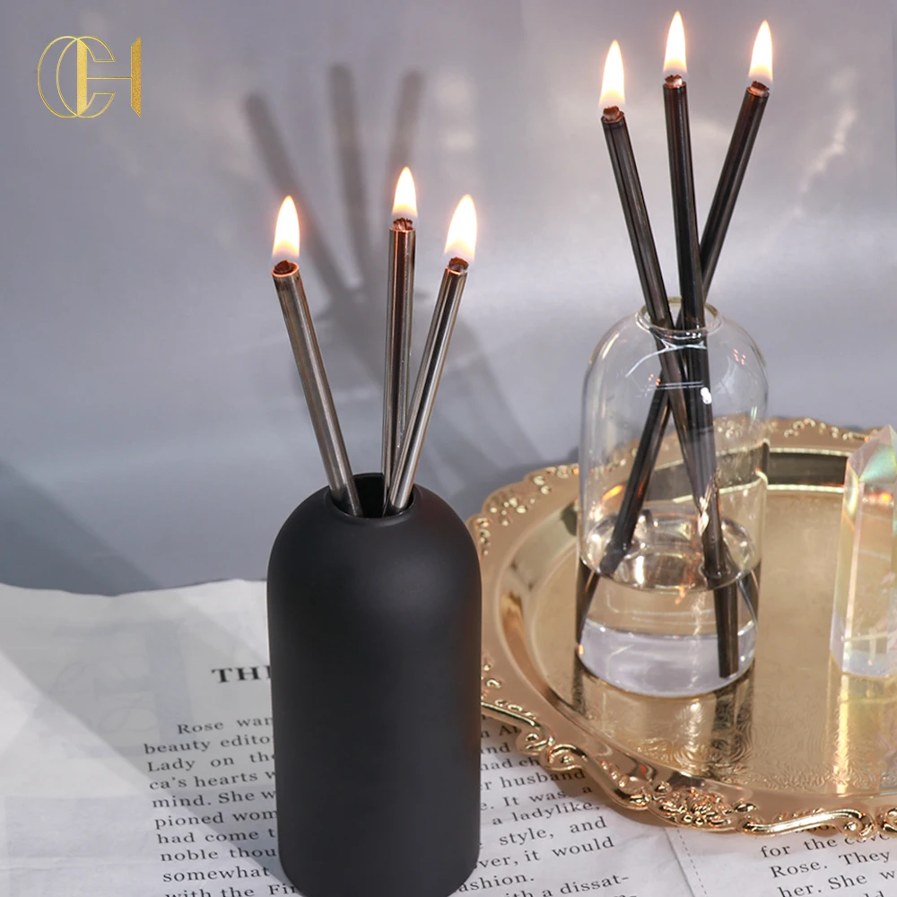 C&H Wholesale Eternal Chakra Design Luxury Home Fragrance Eco-friendly Custom Logo Liquid Everlasting Candle With Custom Package