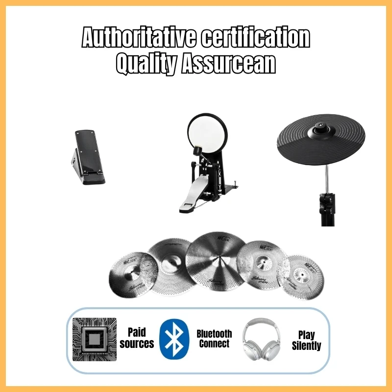 Great Standard Electronic Drum Set PD333 Complete Digital Musical Drums Package 8 Pads, Built-in Speakers, and Adjustable Stand