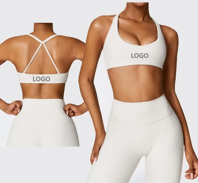 New Design Cross Back Sport Bras for Yoga Workout Fitness Sports Tops With Removable Padded Women Fitness Yoga Bra