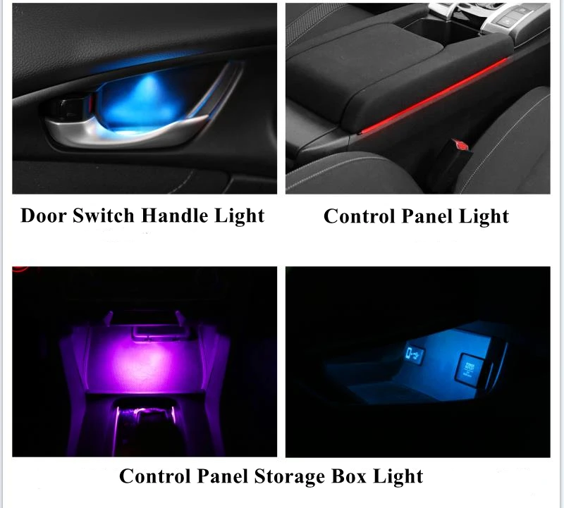 64 Colors Car Styling LED Ambient Light For TOYOTA Camry 2018-2020