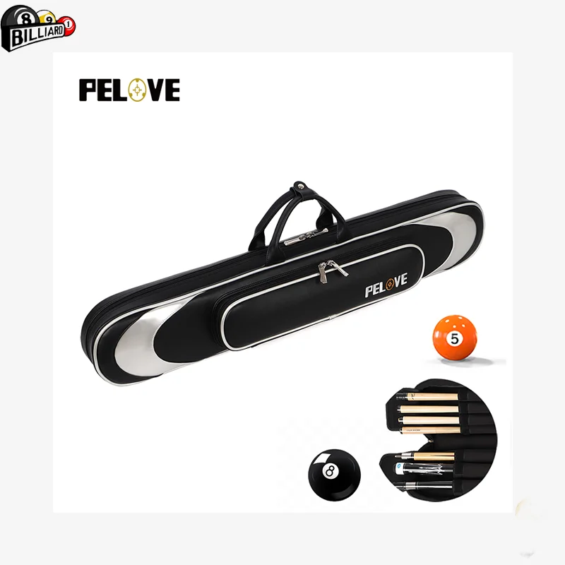PU leather upgrade , New design waterproof pool cue bag , soft pool cue case