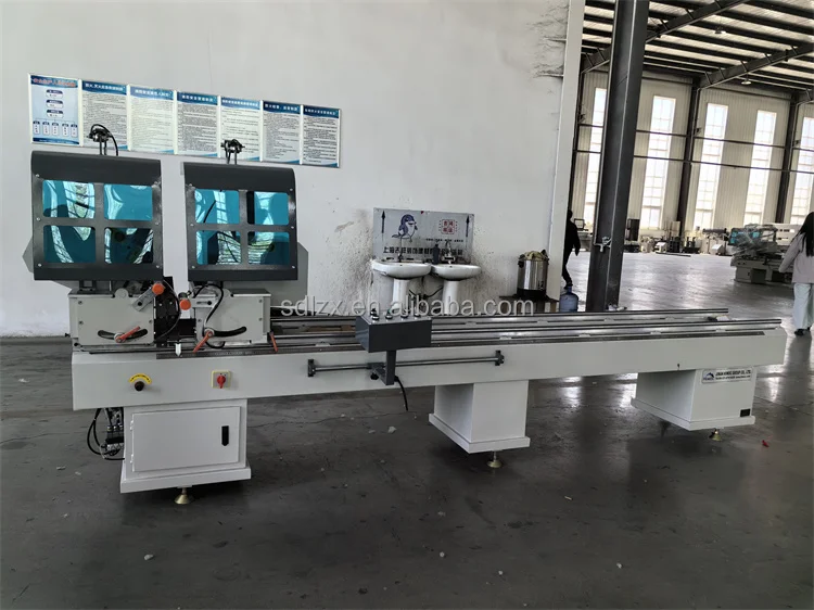 2024 new design upvc double head cutting saw window and door making machine pvc windows machines
