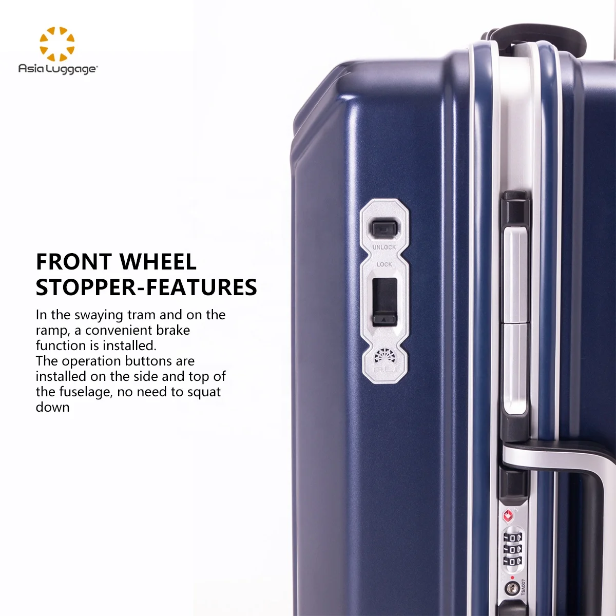 Wholesale Aluminum Alloy Frame Luggage Trolley Case Universal Wheel With Break System