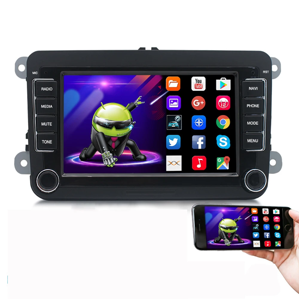 Car Radio 7' Car MP5 Player 2 Din Android 11 GPS/WIFI/BT For VOLKSWAGEN/VW Support Backup Camera DVD Player Carplay