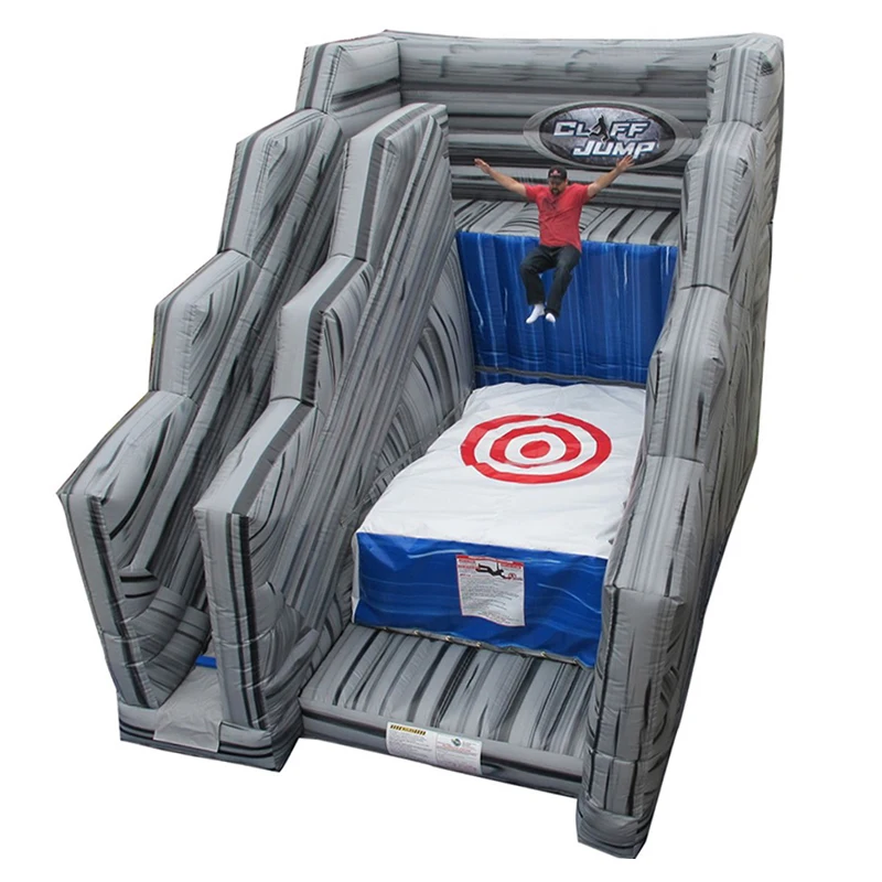 Hot sale inflatable  air bag double stunt jump airbag freefall jumping game for kids and adults