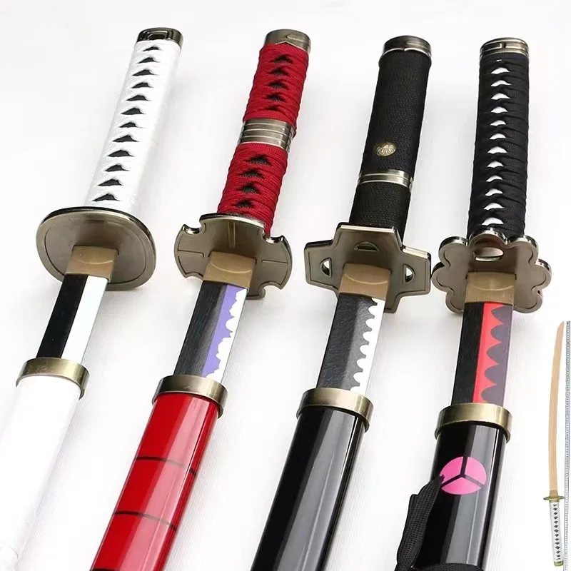 Wholesale demon killer sword weapons wooden toys, anime sword warrior wooden sword toys, children play sword wooden toys