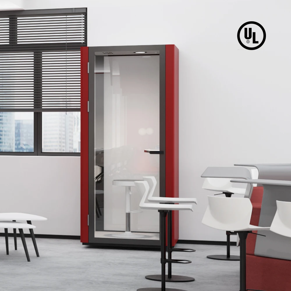 Flexspace Single Person Office Pod Low Noise Prefab Office Phone Booth Easy Assemble Soundproof Telephone Booth