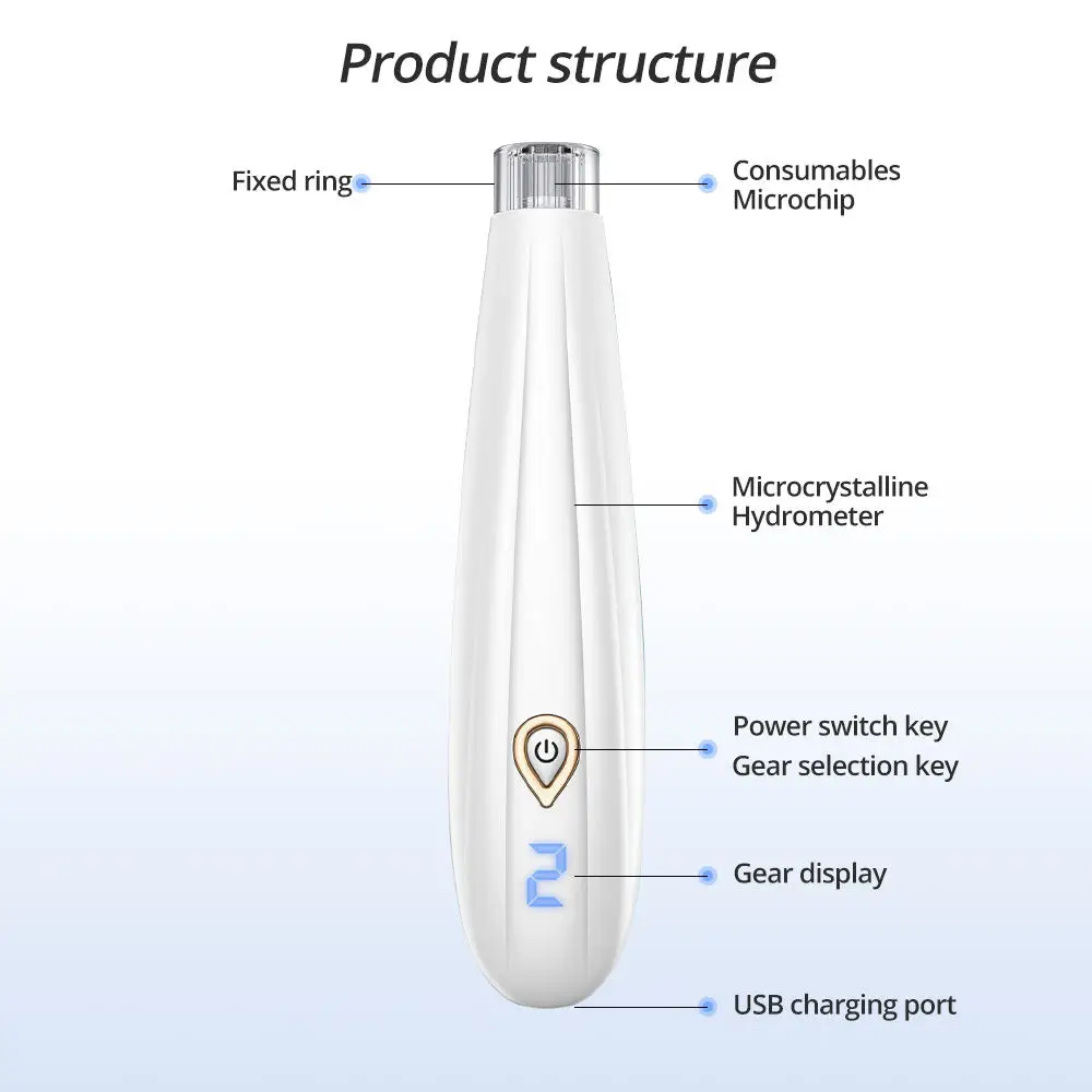 Needle Free Injection Automatic Water Light Beauty Instrument Wireless Rechargeable Nano Microcrystalline Water Light Pen