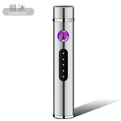 Electric Lighter Gift for Men/Women Windproof Rechargeable Lighter with LED Power Display Flameless Dual Arc Plasma Lighter