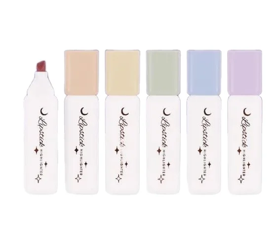 Square stick Lipstick highlighter Super soft-head color Ledger Student marker Note-marking pen Multi-color marker pen Small