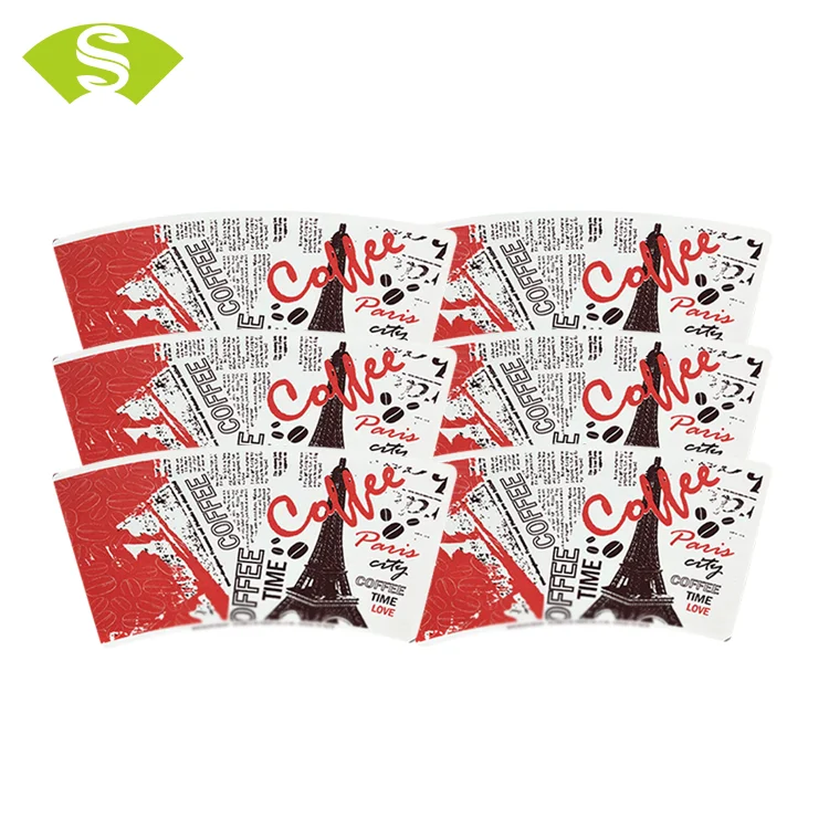 
high quality custom logo printed virgin pulp paper cup fan 