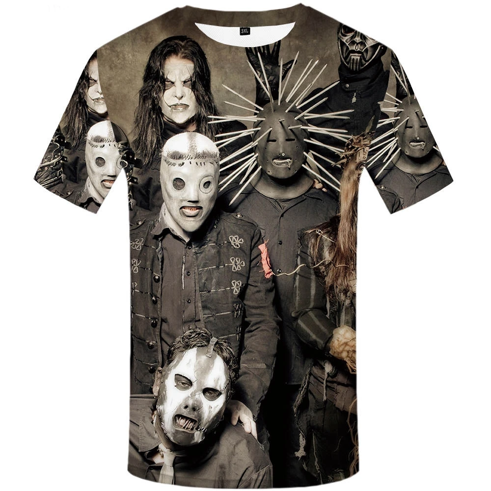 Slipknot T shirt Gothic Tshirt Punk Tops Rocking Clothes  Shirts  Tees Men Funny Hip hop Tops Rock