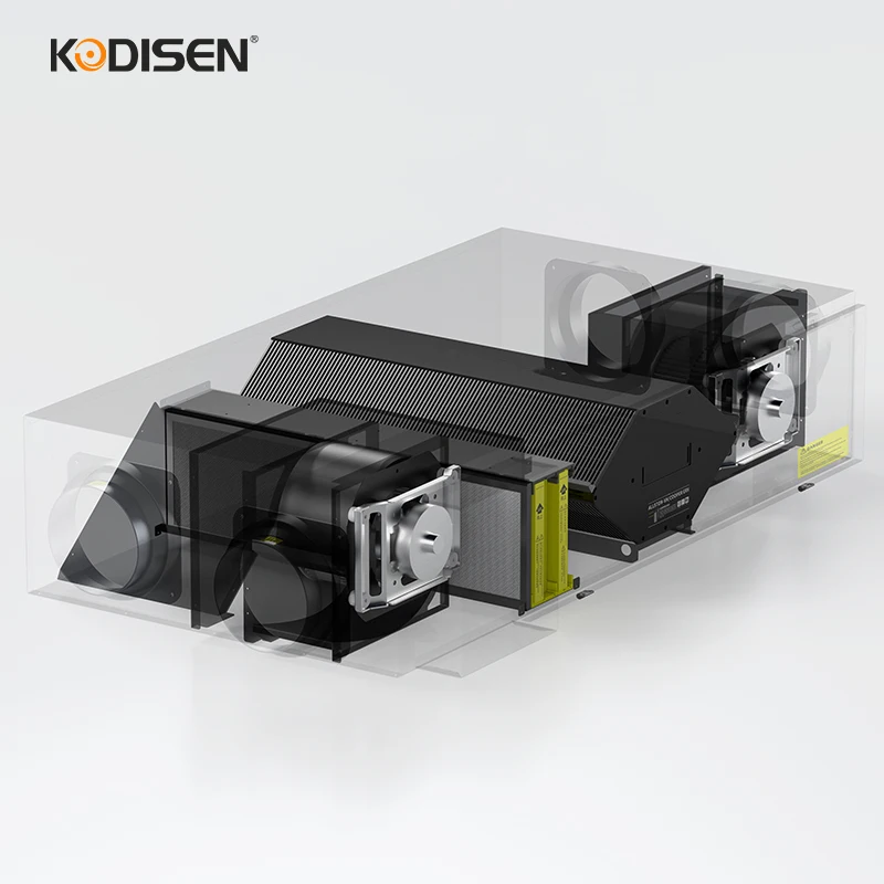 Intelligent Tuya App Control Erv Hrv energy recovery ventilation With Counterflow Total Heat Exchanger