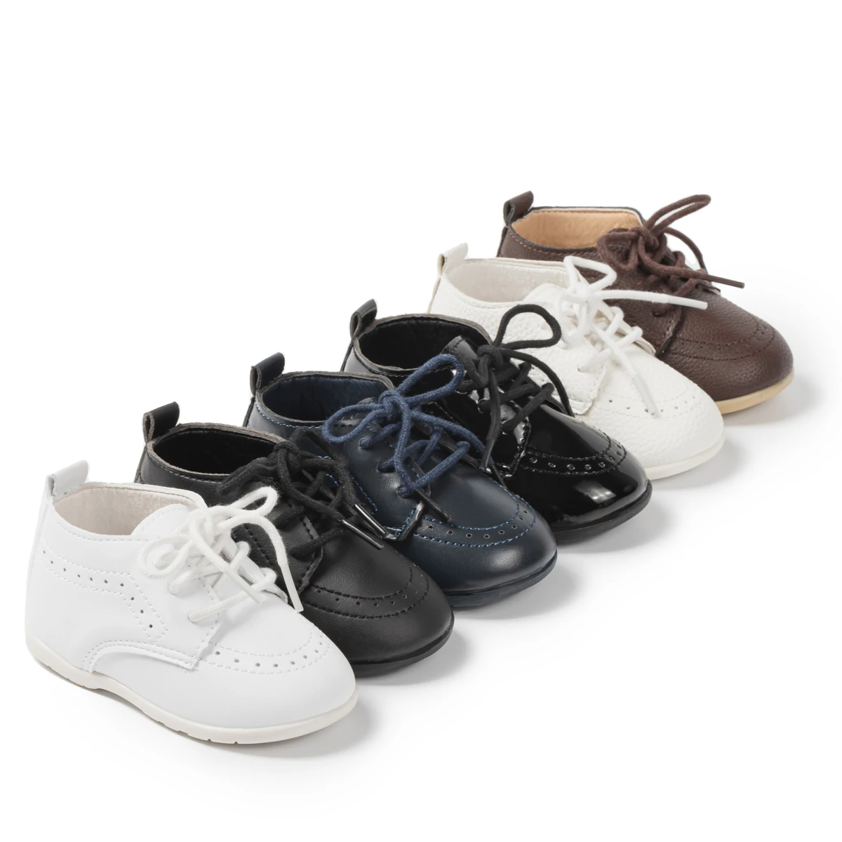 New Fashion Wedding Loafers Infant Boys Girls Princess School Party PU Leather Rubber Soft Sole Toddler Dress Shoes