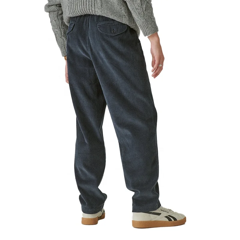 Slvow Customized Men Casual Corduroy Pants Plus Size Streetwear Baggy Corduroy Sweatpants