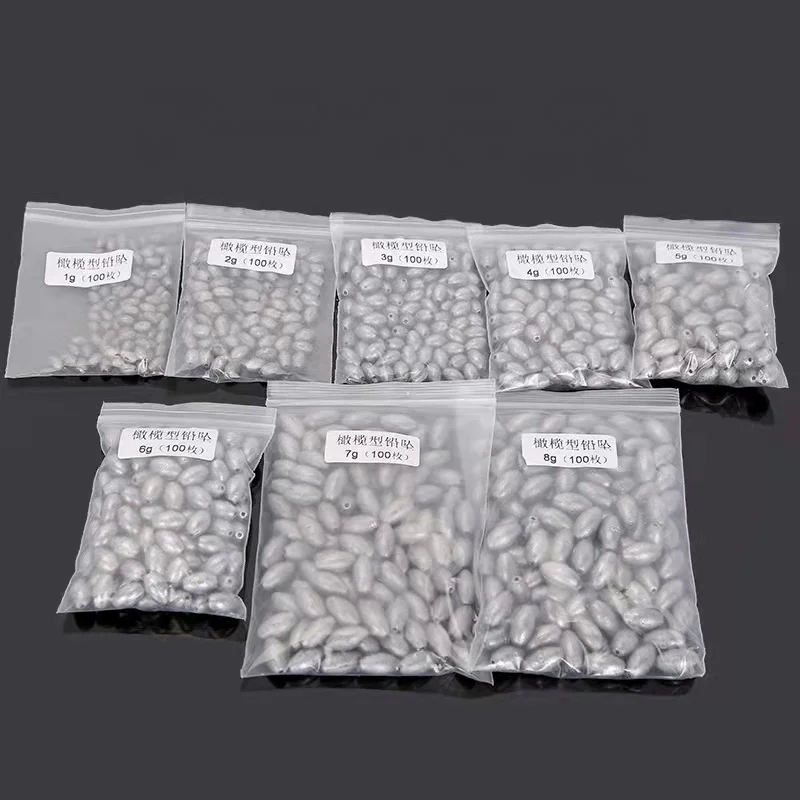 Top quality low price wholesale lead ice fishing tackles lead egg sinker olive fishing weights