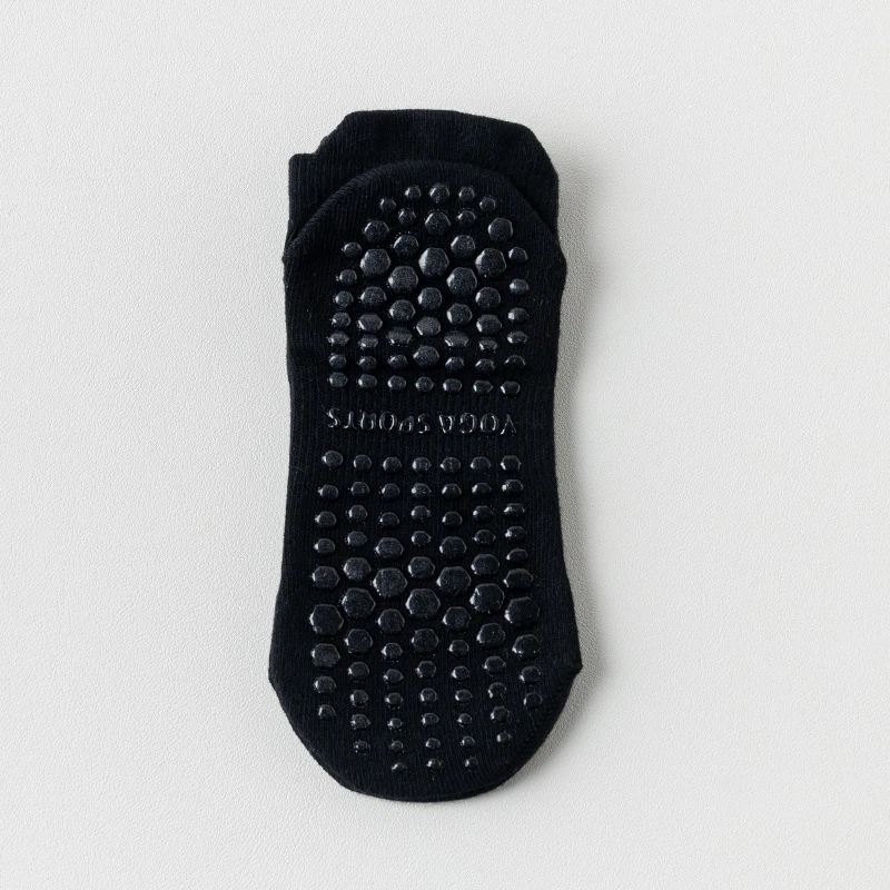 yoga pilates socks Non-Slip Grips Women Colorful Cotton Anti Slip Silicone Gym  Ballet Sport Dance Low Cut thin sock stocking
