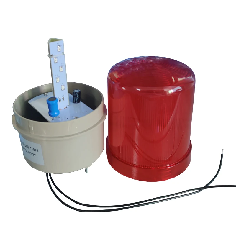 Rotary Audible And Visual Alarm Horn Warning Light Audible And Visual Alarm Perimeter Intrusion Alarm System Electric Fenc kit