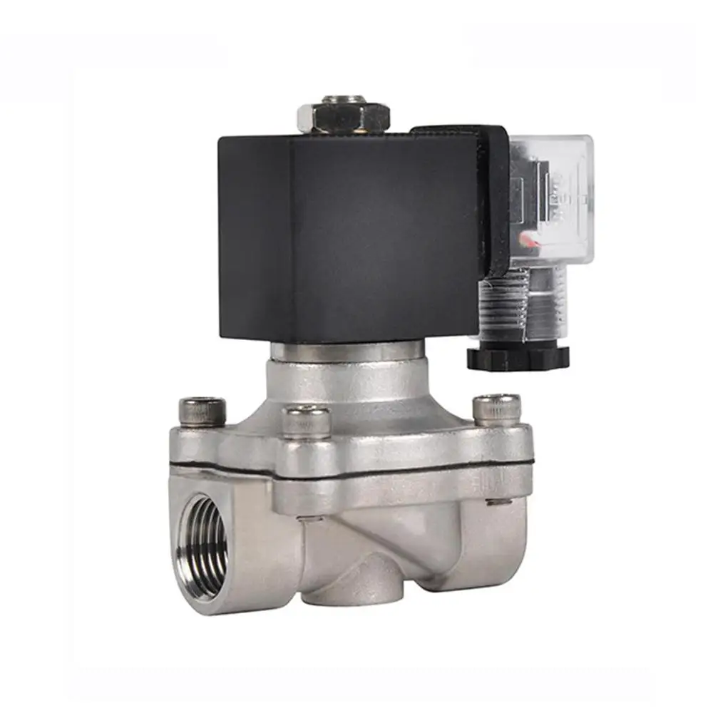 COVNA 1/2 Inch 2 Way 12 Volt 24 Volt Normally Closed Diaphragm Solenoid Valve Stainless Steel Water Solenoid Air Valve