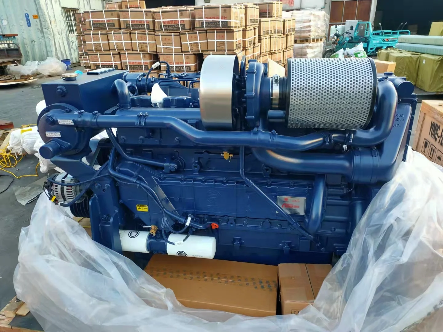 In Stock WD12C375-21 Weichai Motores Boat Engine Marine Diesel Engine Diesel with Gearbox <192 G/kw.h 2100rpm/r/min 375HP