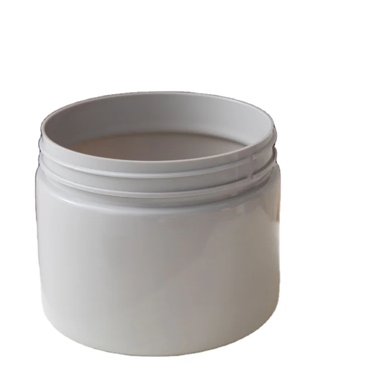 Cosmetic storage container 500g 500ml  frosted transparent PET plastic jar with plastic screw cap