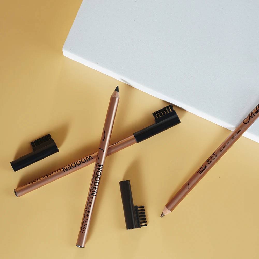 MENOW makeup waterproof wooden eyebrow pencil eyebrow wood 2 pencils wooden