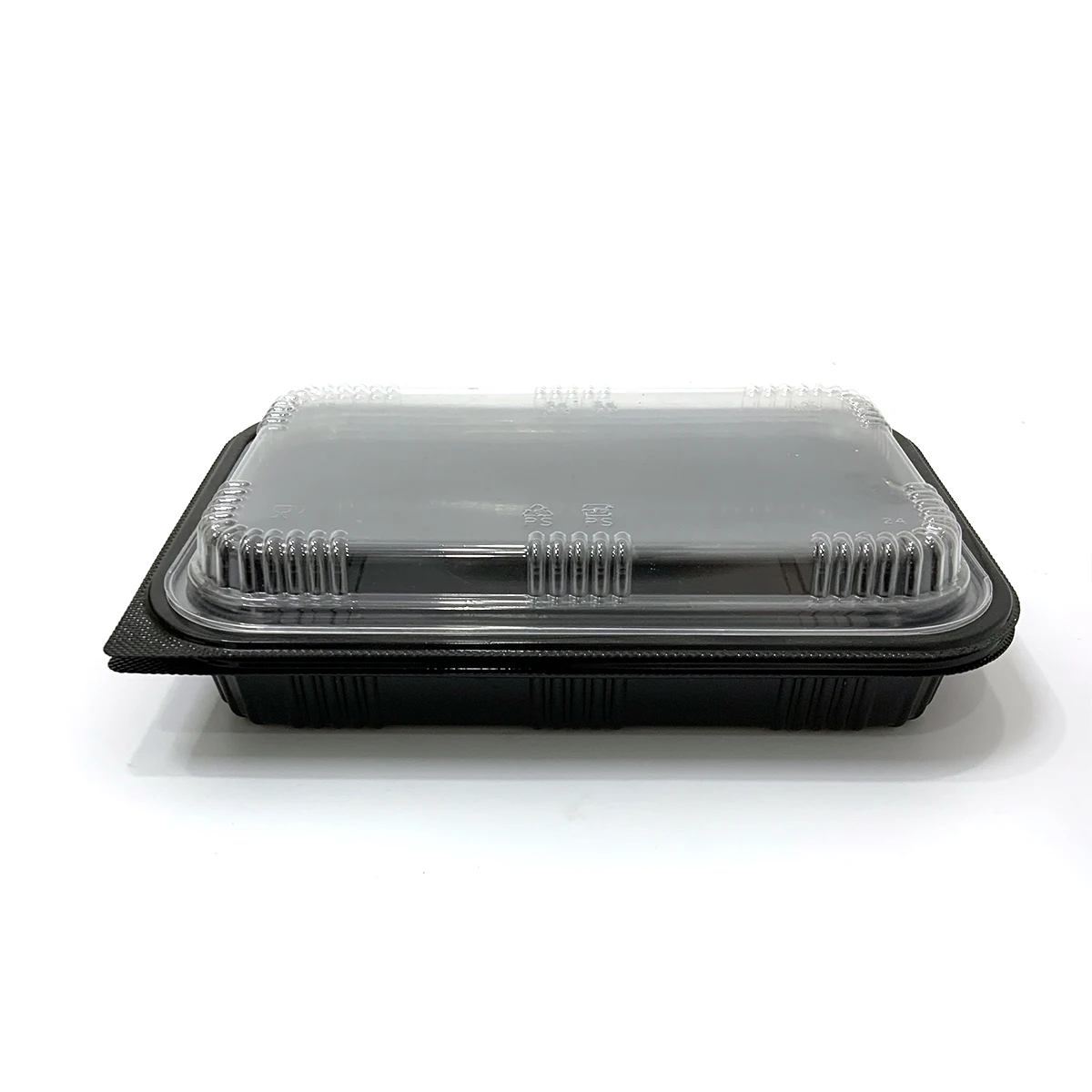 Customized Cheap Plastic Sushi Tray Takeaway Sushi Tray With Clear Lid Disposable Plastic Black and gold Maple Sushi Tray