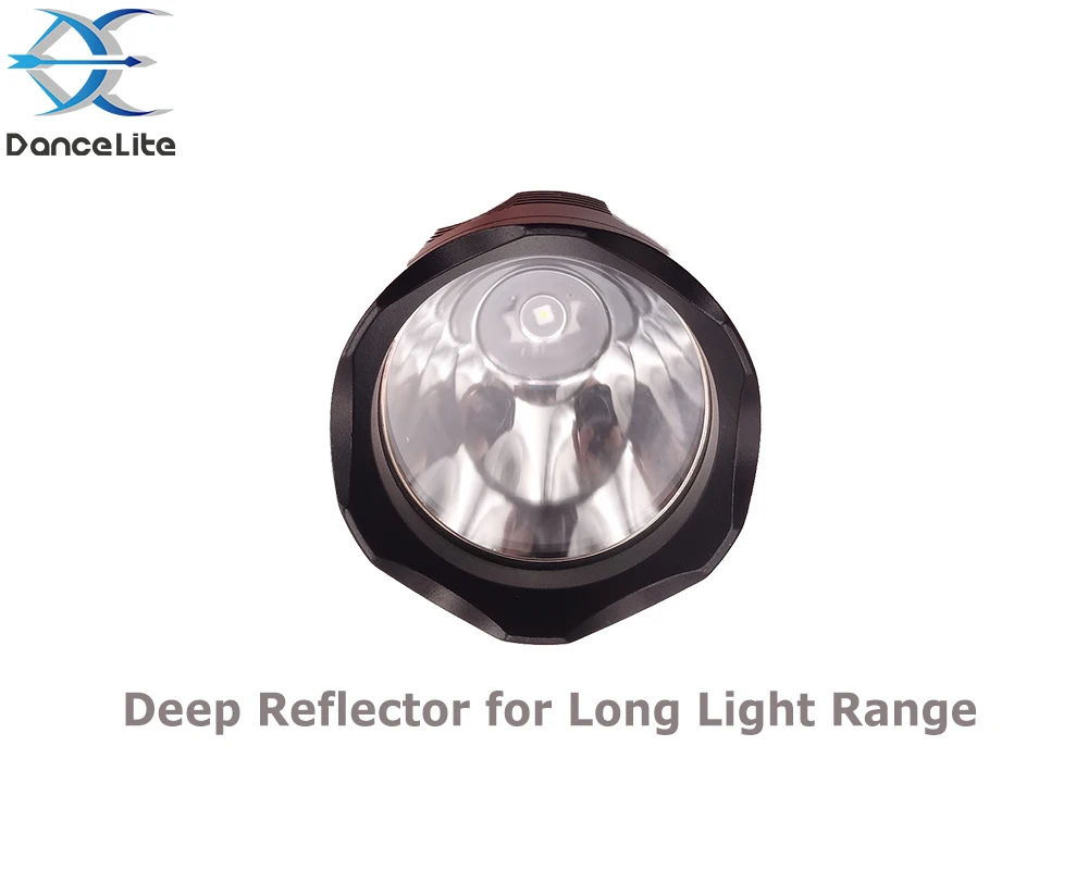 NEW (Dia:41.5mmxH:57.5mm) LED Flashlight Deep Reflector Aluminum Smooth SMO Torch Light Cup For Long Light Range