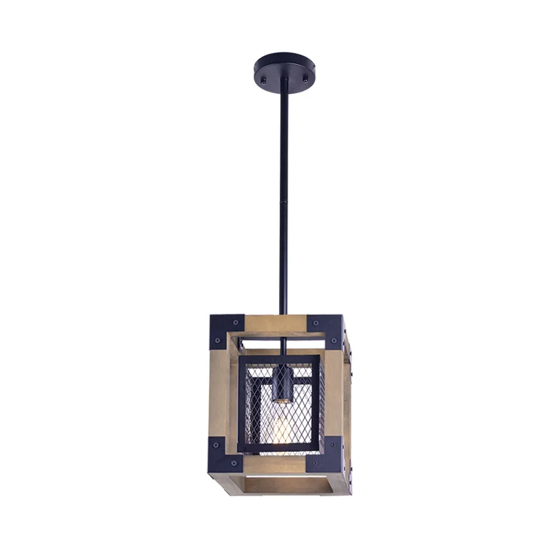 High quality antique lantern wood pendant light lamp for indoor decor
