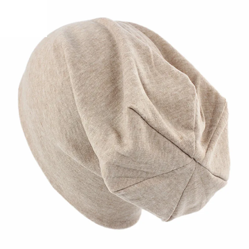 Factory Custom Solid Color Skull Beanies Head Cover Cap Cashmere Double Layer Fabric Caps Turban Bonnet Hat TTM-33