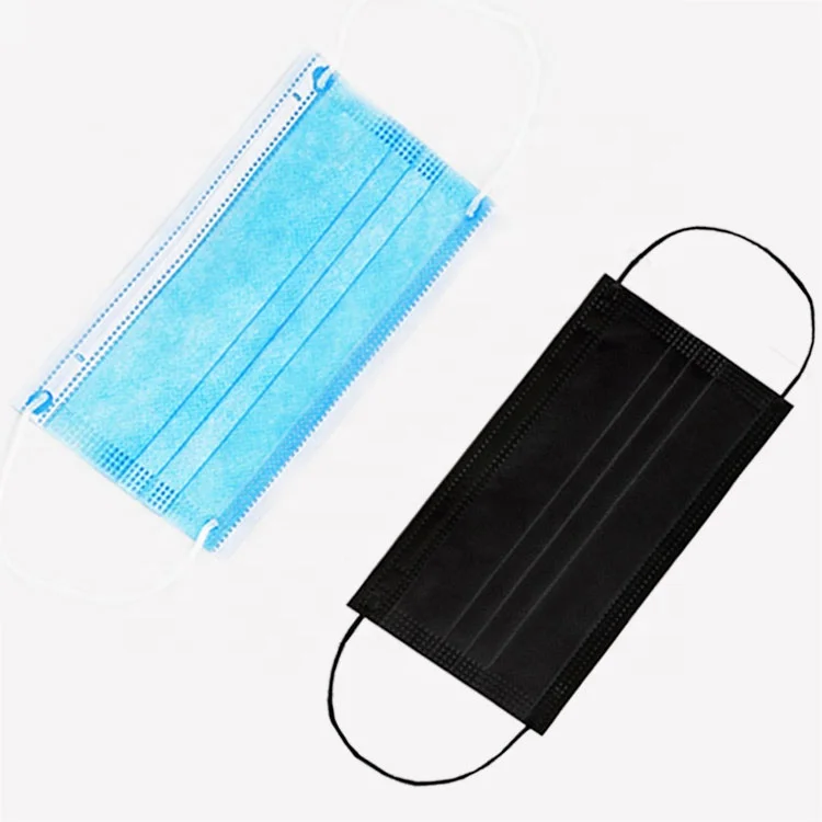 EN14683 Custom Wholesale protective disposable surgical Black kids mask 3 ply medical face mask for CE